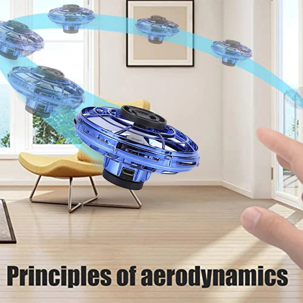 LED Flying UFO Spinner Fingertip Aircraft Toy