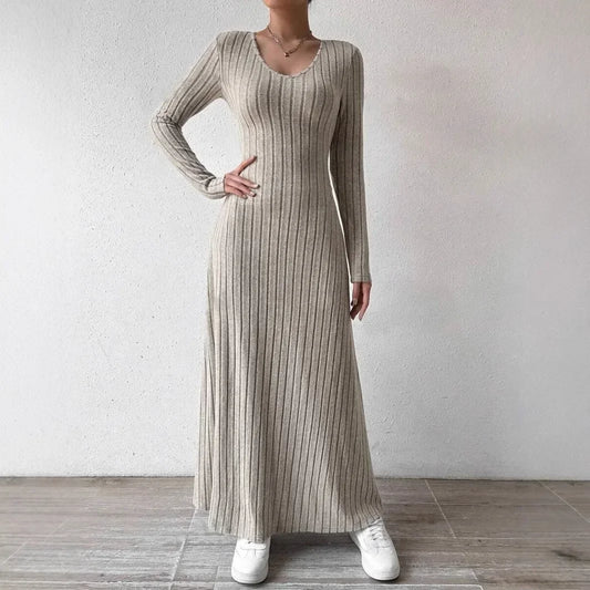 Long Sleeve Slims Long Dress
