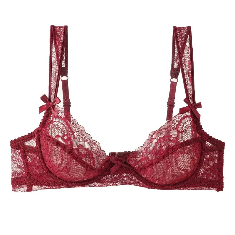 Sexy Ultra-thin Lace Push Up Transparent bra
