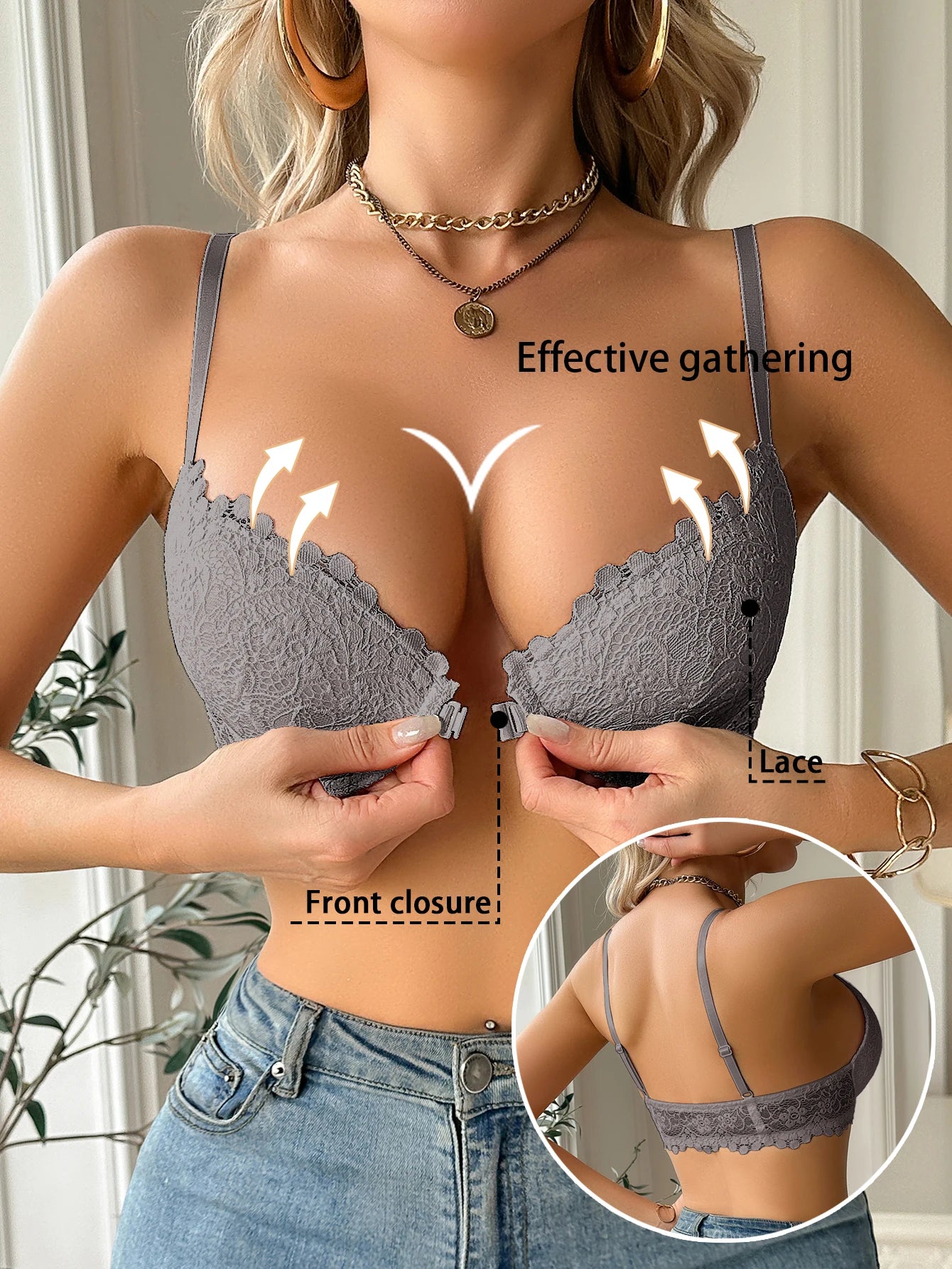 Bestseller Lace Bra Sexy Front-Clasp Push-Up Bra Sexy Lingerie