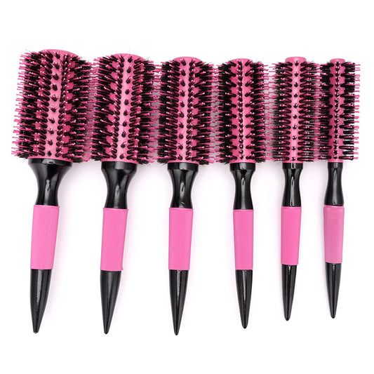 Wooden Round Hair Comb Brush With Boar Bristle Mix Hair Brush