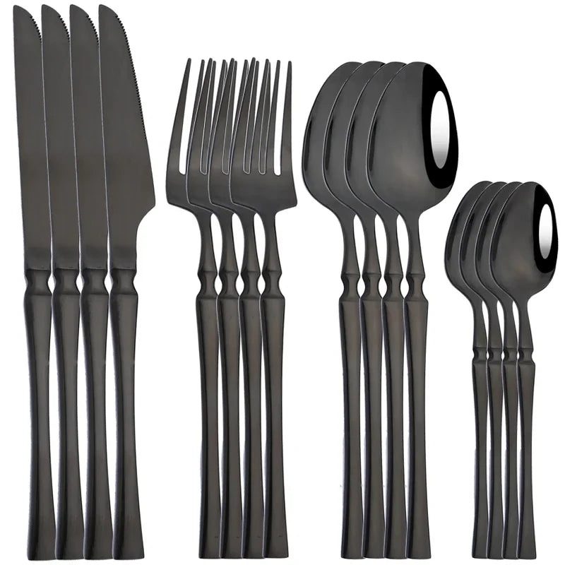 16pcs Dinnerware Stainless Steel Tableware Set