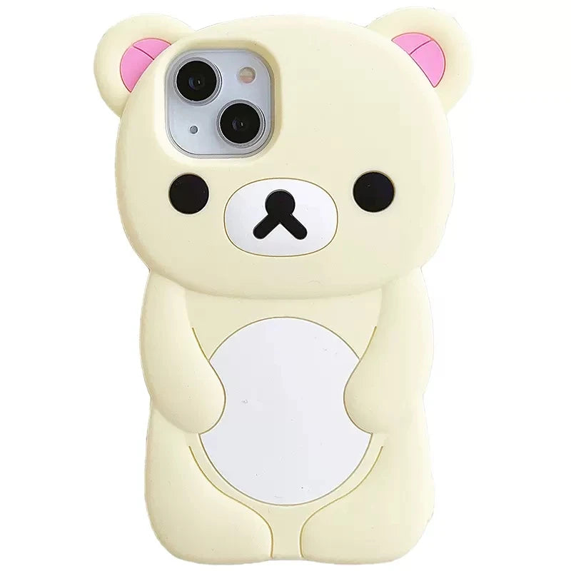 Rilakkuma Bear Silicone Soft Cover Case For iPhone Pro Max