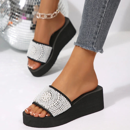 Elegant Chunky Platform Heels Sandals