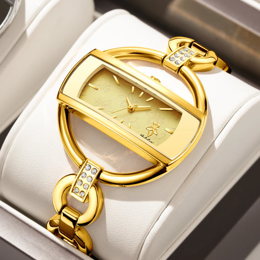 Elegant Round Links Casual Watch