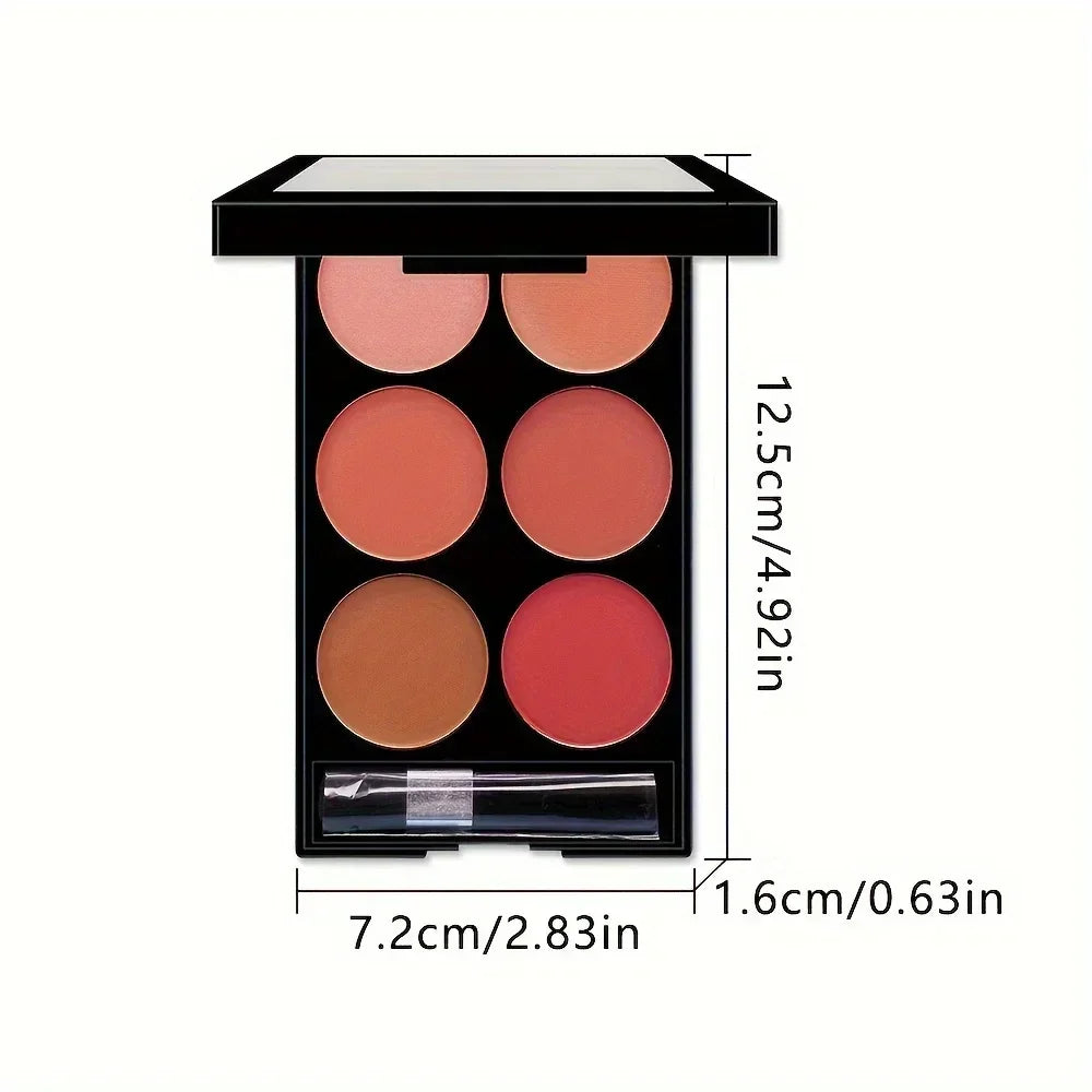 6-color blush and contouring all-in-one makeup palette