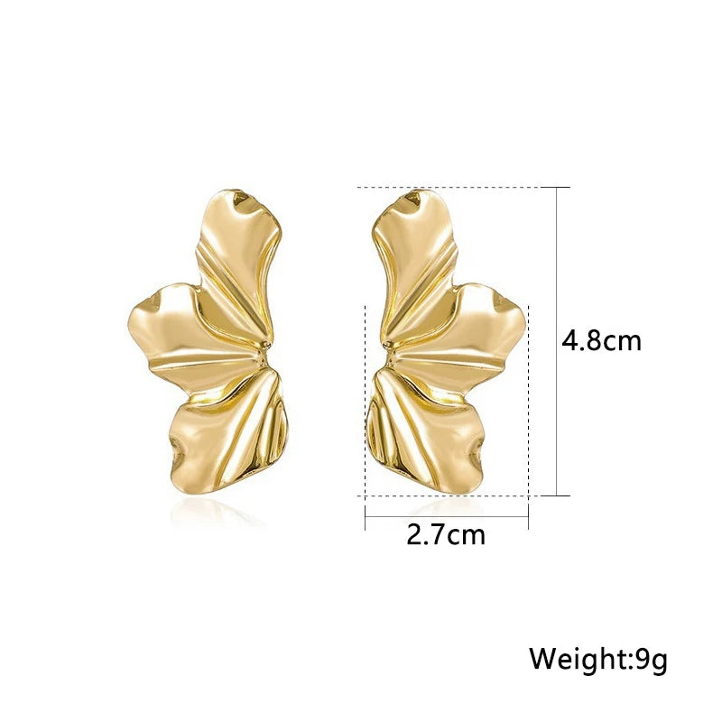 DANA Gold Irregular Metal Dangle Earrings