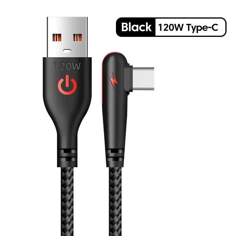 Type-C Cable 90 Degree Elbow Mobile Phone Fast Charging