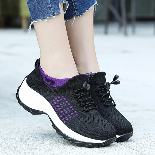 Walking Trainers Fly Weaving Sock Sneakers