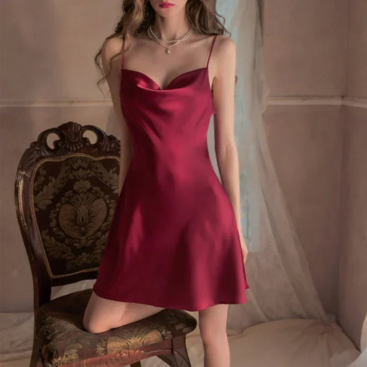 Sexy Wedding Silk Dress Leingire