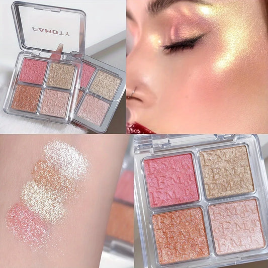 4 Color Face Highlighter Glow Waterproof Glitter Makeup