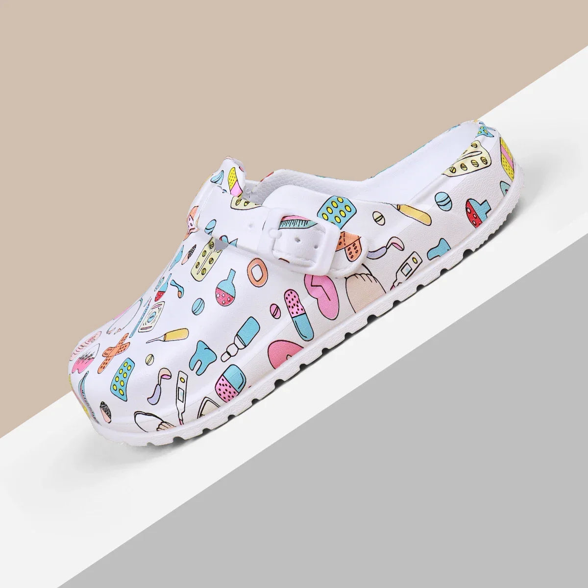 Cartoon Printing Adjustable Buckle Indoor Slippers