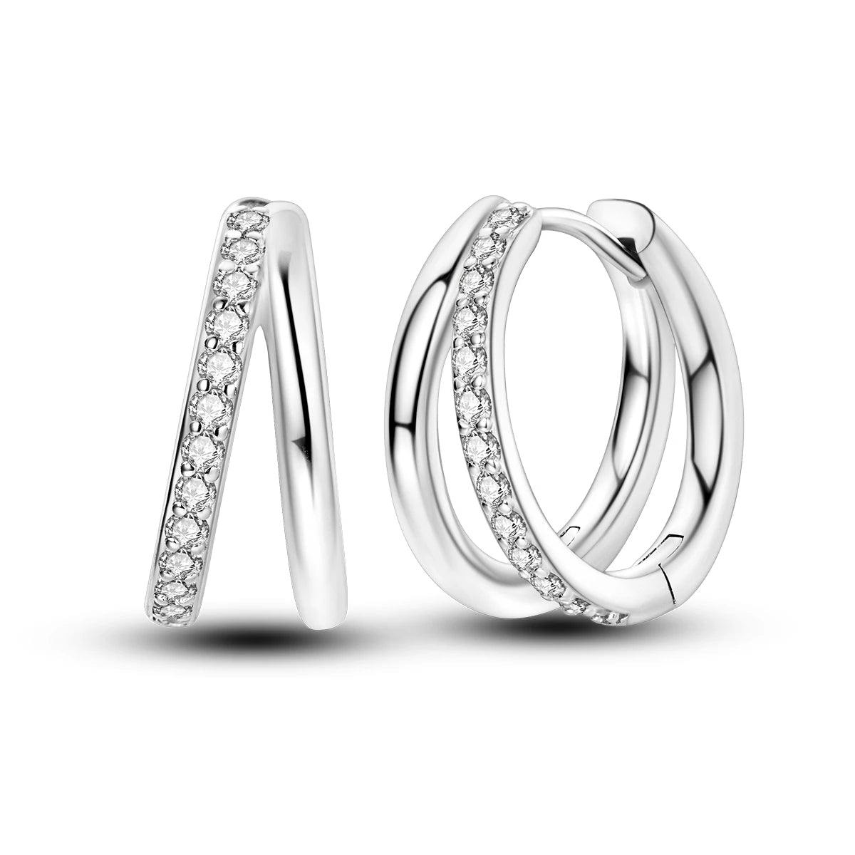 DANA 925 Sterling Multi-layer Hoop Earrings