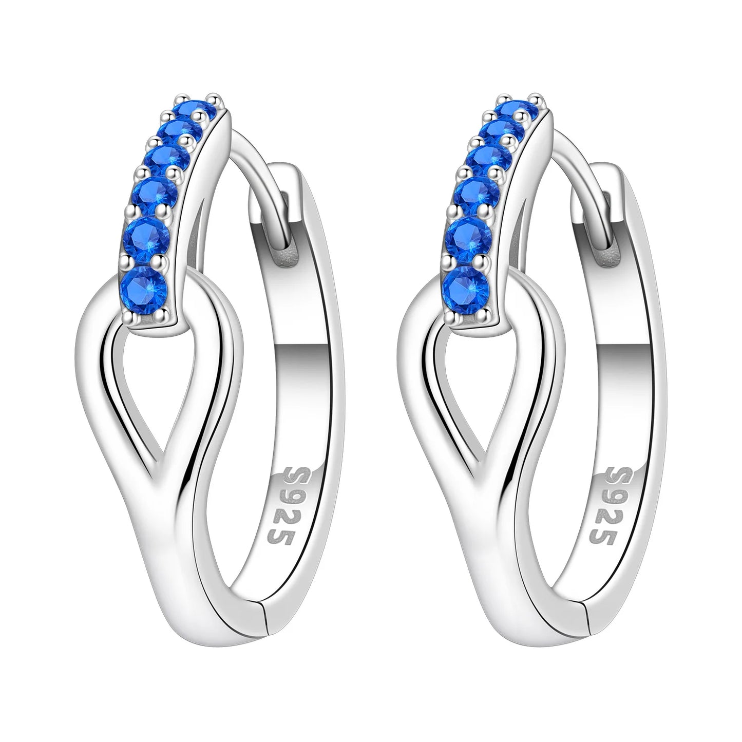 925 Sterling Silver Simple Gold U-shaped Earrings