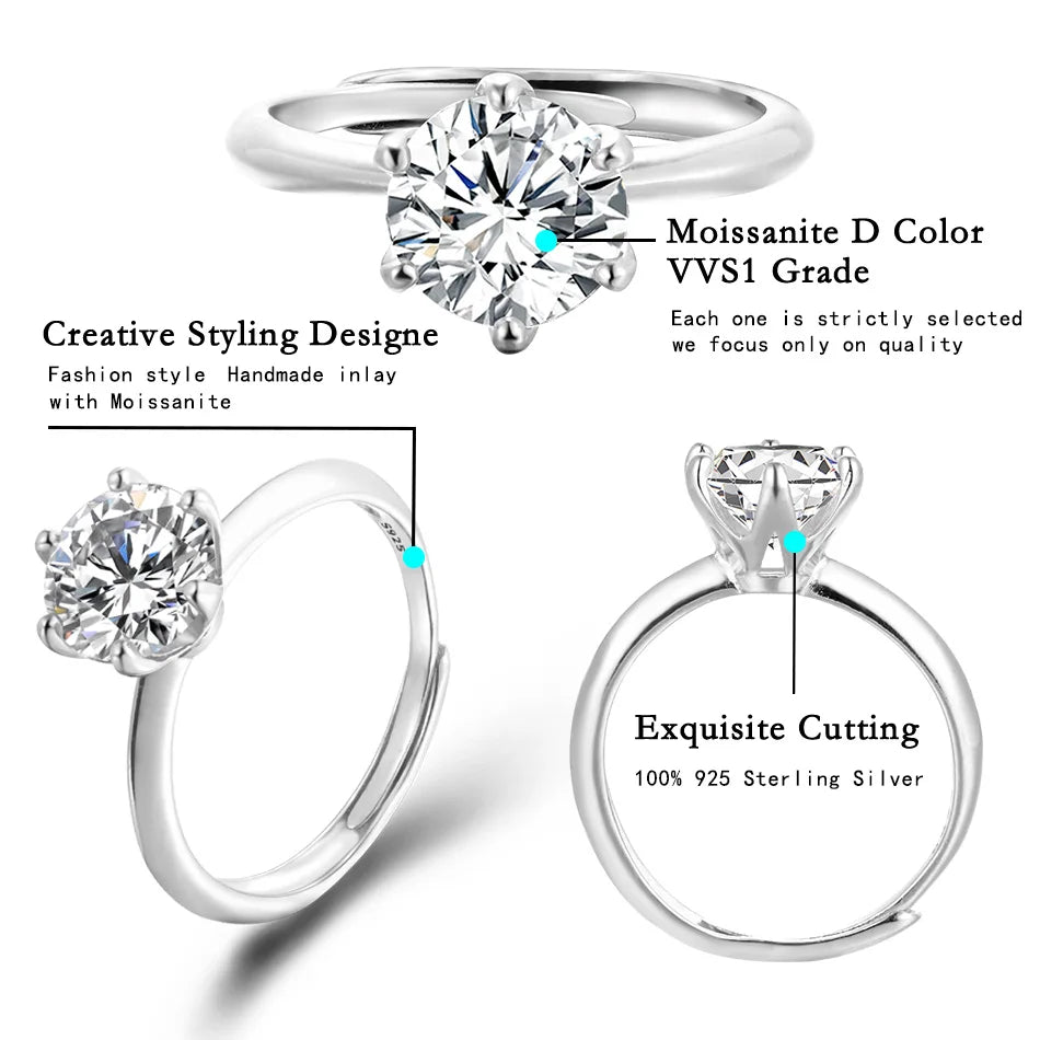 DANA Moissanite Solitaire Rings