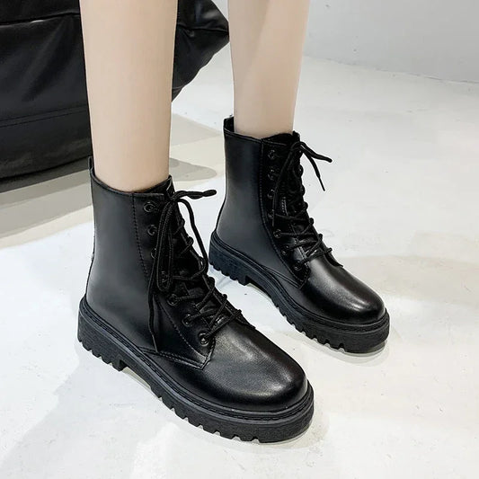 Cross-strap Plus Velvet Warm Casual Short Boots