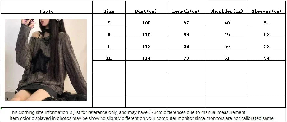 Off Shoulder Oversized Long Sleeve Loose Sweater