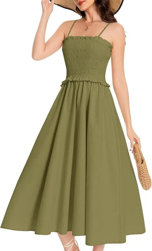 French Holiday Style Elegant Strap Cross-Border Dress