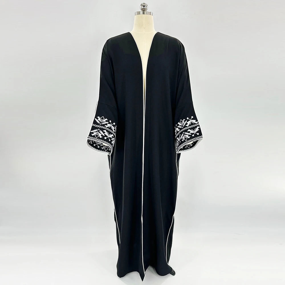 Classic Abaya Hijab Dress Kimono Coat Moroccan Caftan