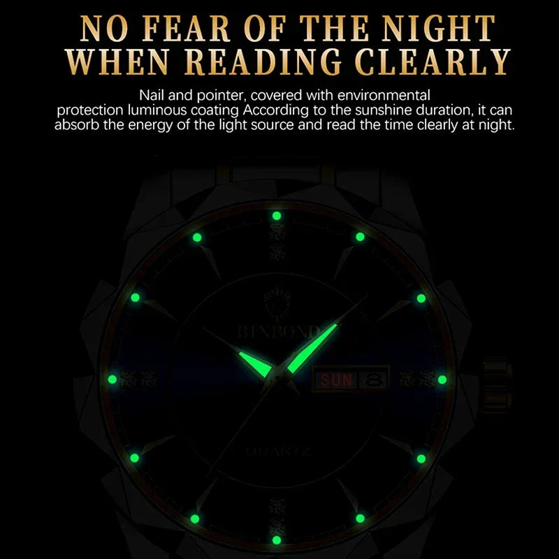 Luxury Quartz Luminous Stainless Watch