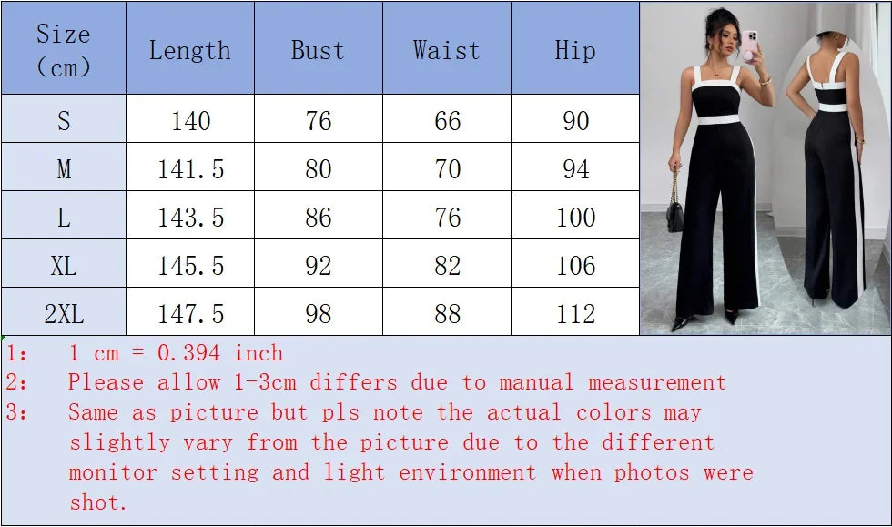 Square Neck Contrast Elegant Jumpsuit