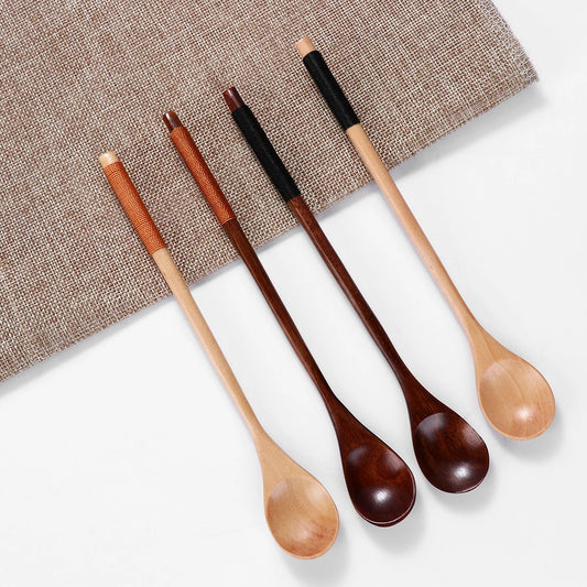 1Pc Wooden Spoon for Eating Mixing Stirring Cooking
