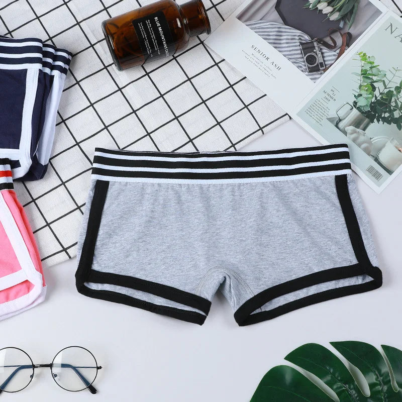 Low-Waist Boxer Boyshort Panties Single Piece Intimate Lingerie