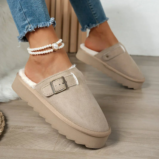Winter plush lined comfortable indoor Slippers