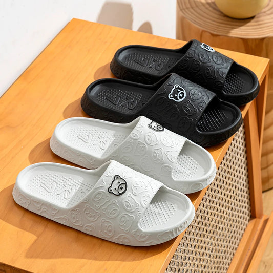 Printting Little Bear Indoor Bathroom Soft Slippers