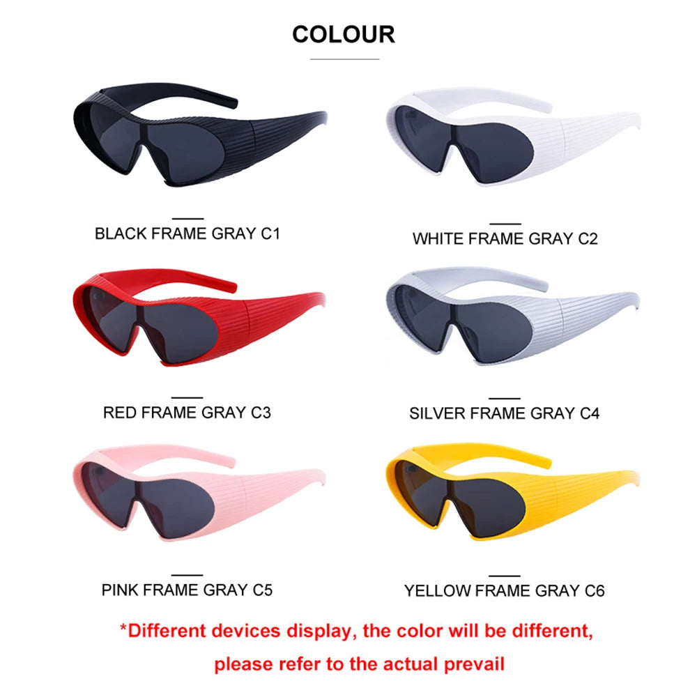 Irregular Frame Cat Eye Sports Cycling Sunglasses