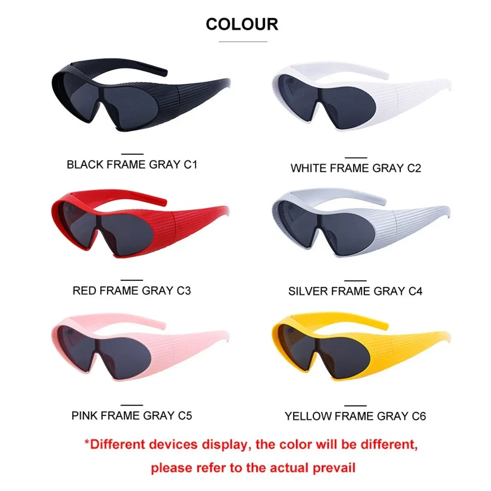 Irregular Frame Cat Eye Sports Cycling Sunglasses