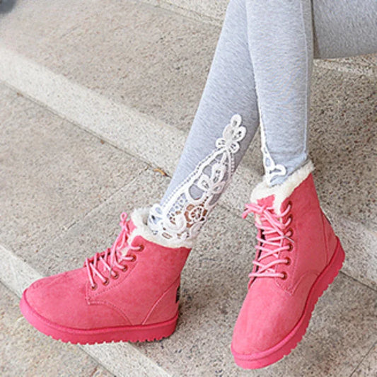 Casual Cross Belt Round Toe Short Boots