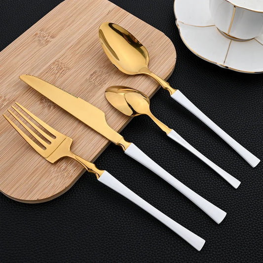 16pcs Dinnerware Stainless Steel Tableware Set
