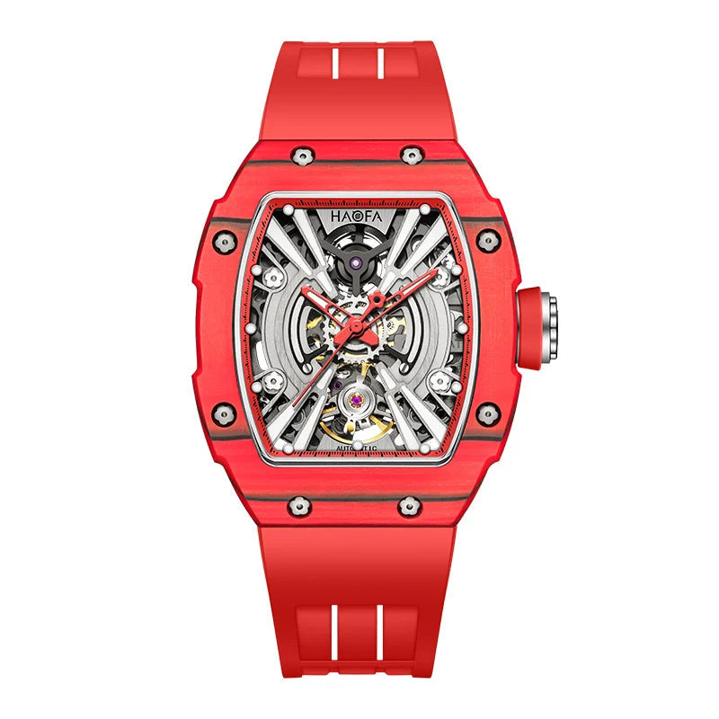 3D Skeleton mechanical Ark series luminous sport carbon fiber case Watch
