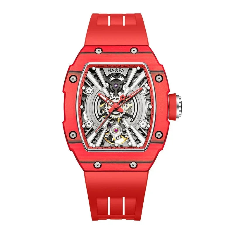 3D Skeleton mechanical Ark series luminous sport carbon fiber case Watch