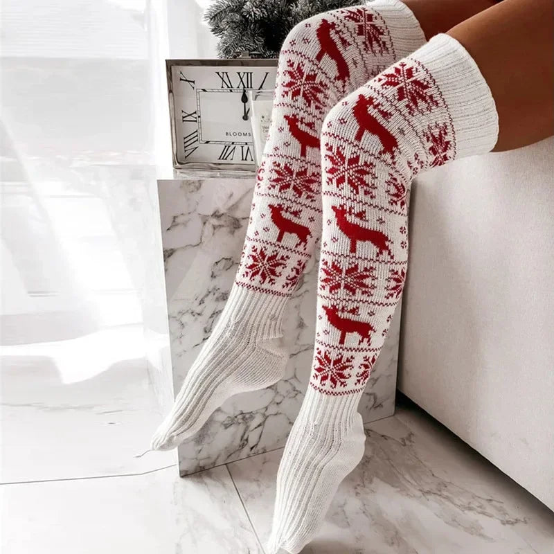 Over Knee Christmas Casual Thick Warm Socks