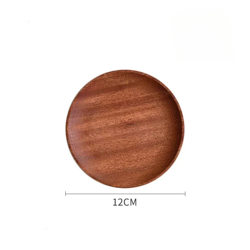 Japanese Dinner Plate Walnut Wooden Tray