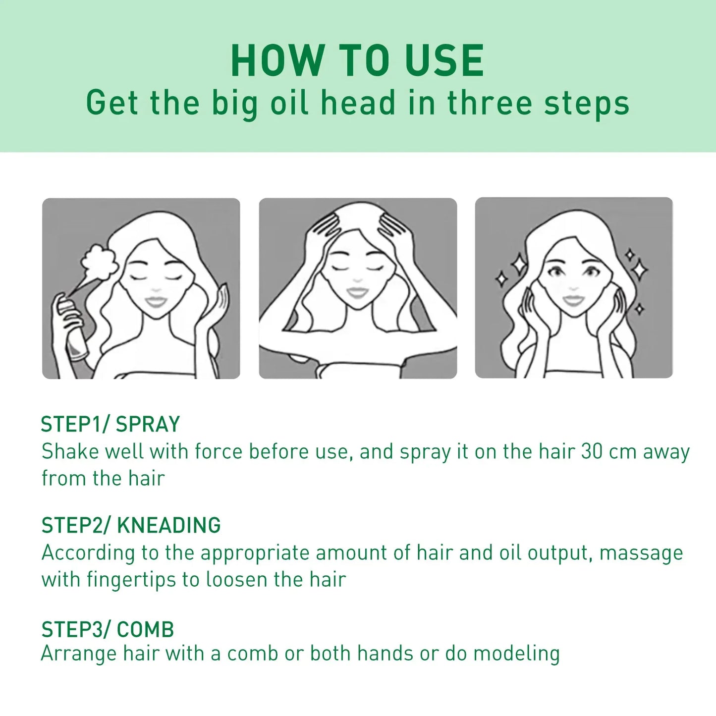 Laca para el cabello esponjosa con control de grasa