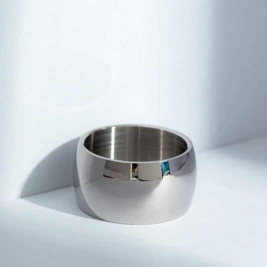 12mm Smooth Stainless Steel Classic Gold Couple Rings