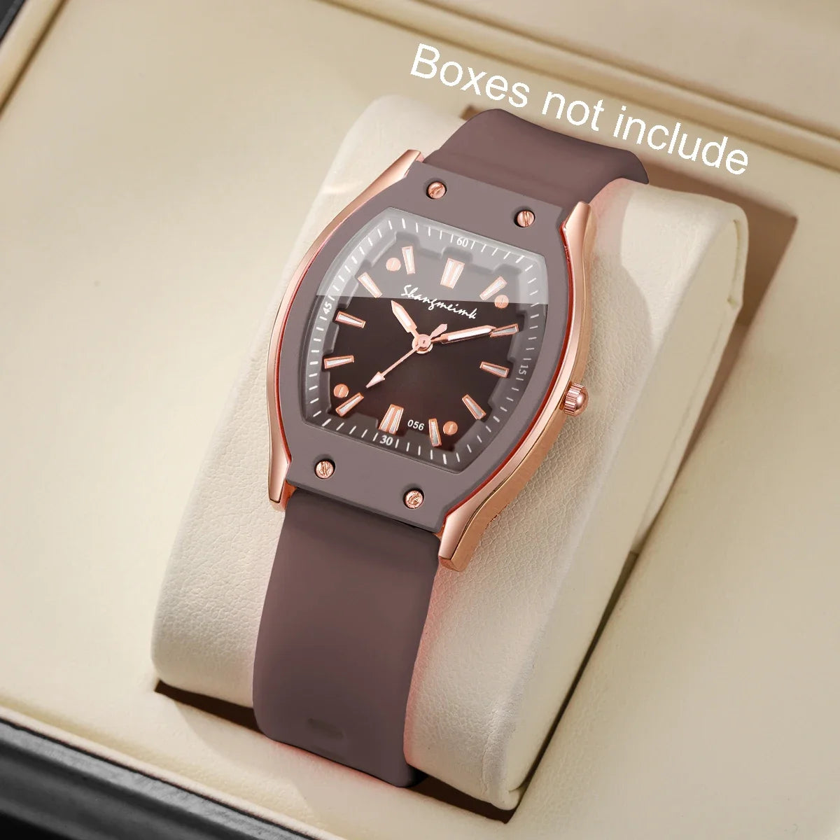 Silicone Strap Simple Dial Quartz Wristwatch