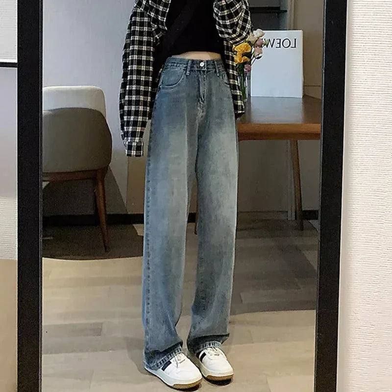 Wide Leg Jeans High Waist Pants