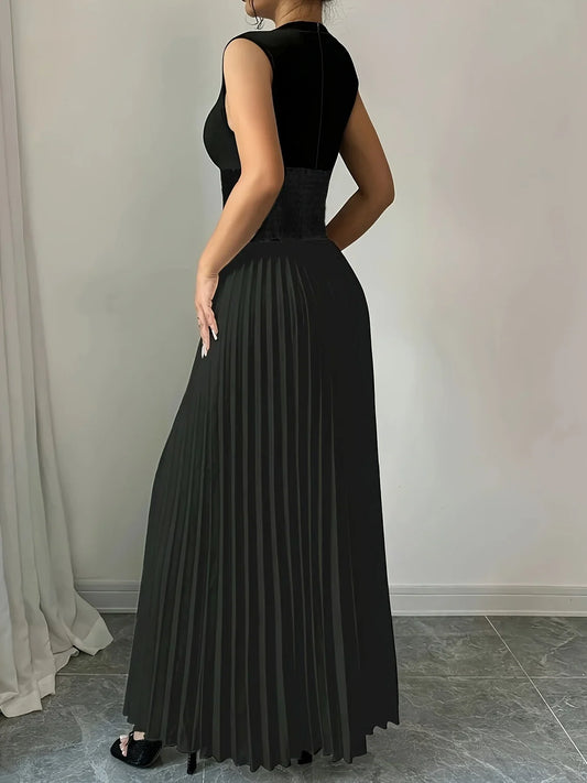 Vestido maxi bohemio tejido de gran tamaño