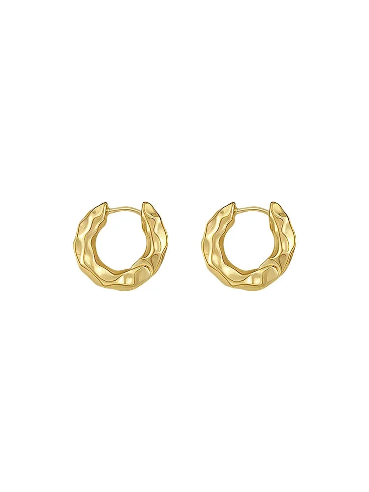DANA 925 Sterling Silver Circle Ear Hoop Earrings