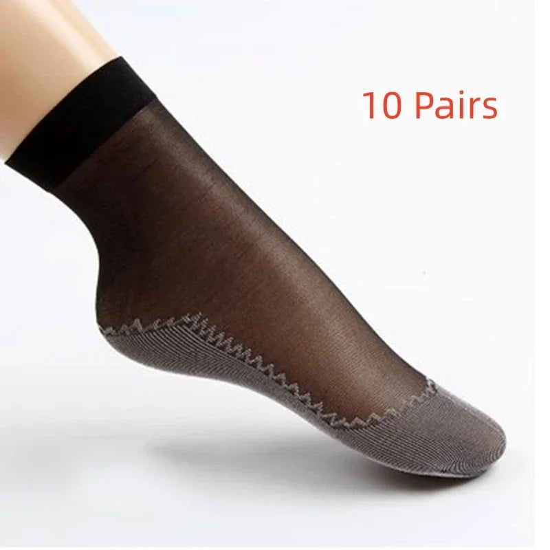 1/10Pairs Womens Anti-Slip Cotton Sock