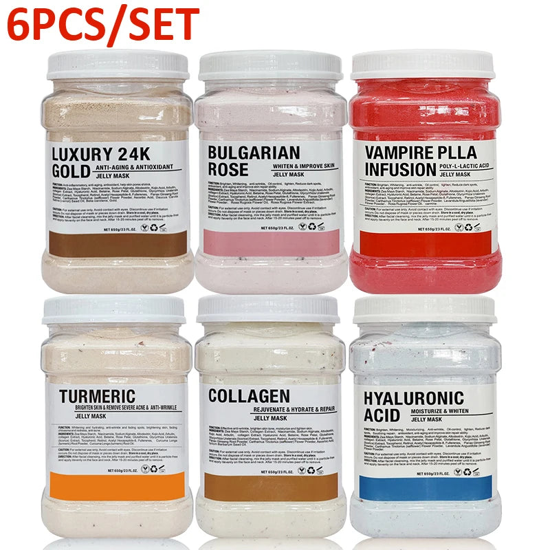 6PCS Jelly Mask Powder Facial Skin Care
