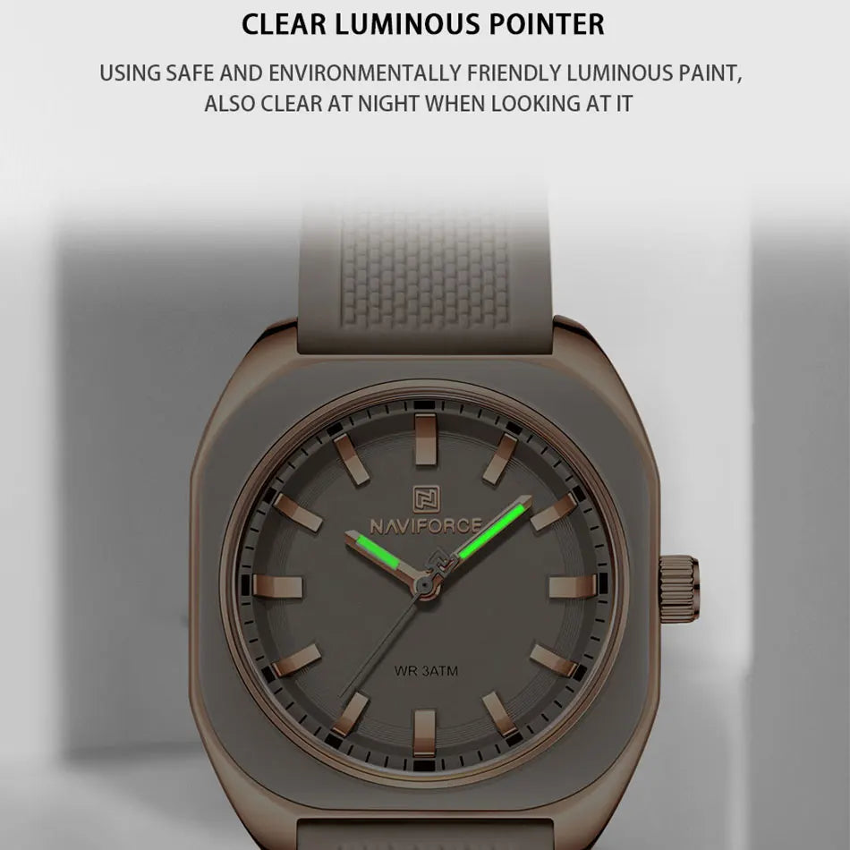 DANA Elegant Polygon Quartz Silicone Watch