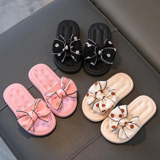 Princess Non-slip Soft Sole Bow Tie Flip Flops Slippers