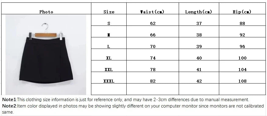 Black Mini Slits High Waist Shorts Skirts