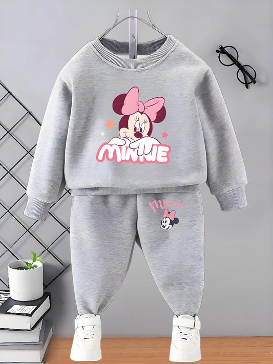 O Neck Long Sleeve Hoodies 0-8years Pullover Set