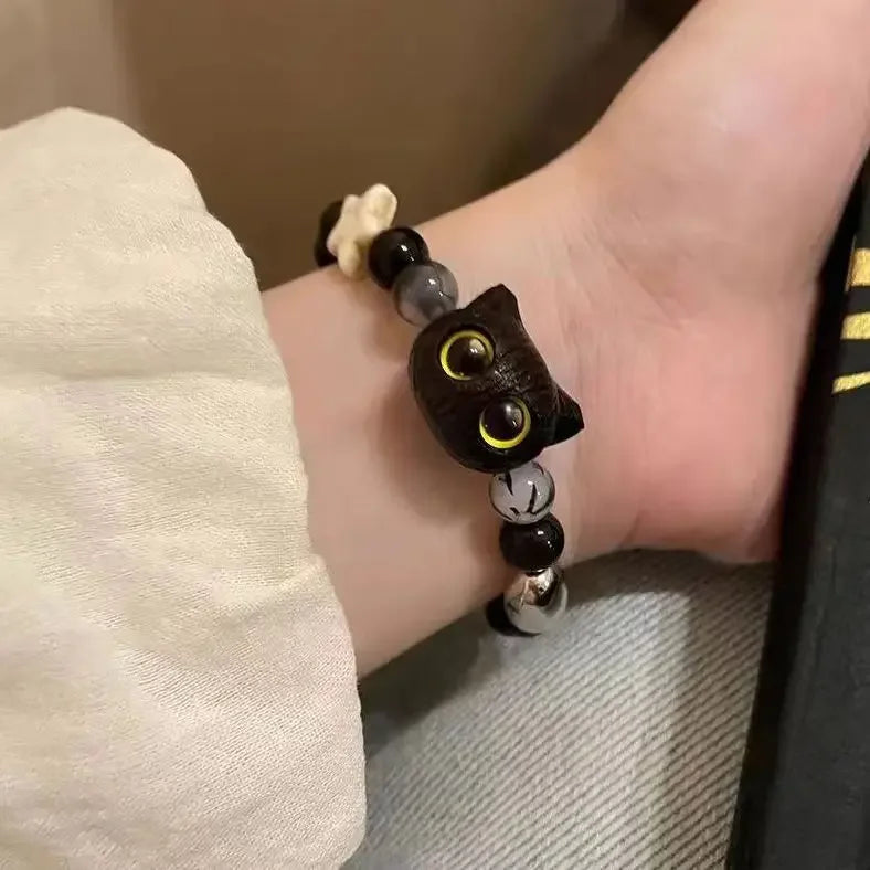 Cute Cartoon Big Eye Cat Luminous Bracelets